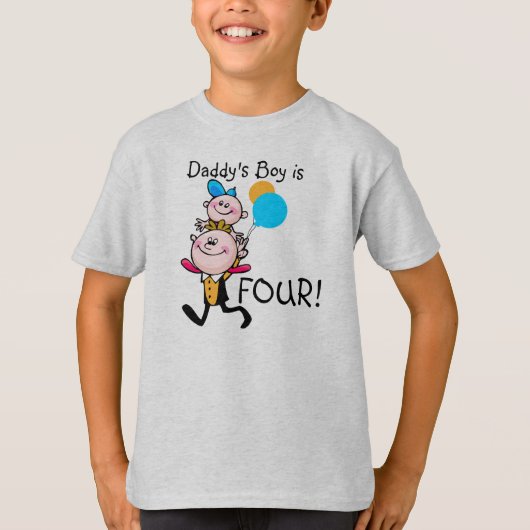 Daddy's Boy Customizable Birthday T - Shirt (Vorderseite)