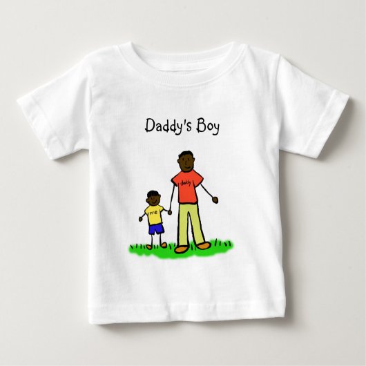 Daddy's Boy Personalisierten Familiencharts Shirt (Vorderseite)