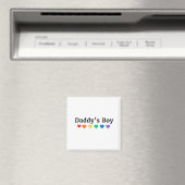 Daddy's Boy, Pride Rainbow Hearts, Funny Cool LGBT Magnet (In Situ (Geschirrspüler))