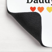 Daddy's Boy, Pride Rainbow Hearts, Funny Cool LGBT Mousepad (Ecke)