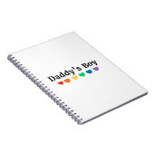 Daddy's Boy, Pride Rainbow Hearts, Funny Cool LGBT Notizblock (Rechte Seite)