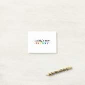 Daddy's Boy, Pride Rainbow Hearts, Funny Cool LGBT Post-it Klebezettel (Auf Schreibtisch)