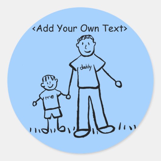 Daddy's Boy Sticker (Text für Namen anpassen) (Vorderseite)