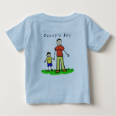 Daddy's Boy T - Shirt (Brünett Zeichnend beide Sei (Rückseite)