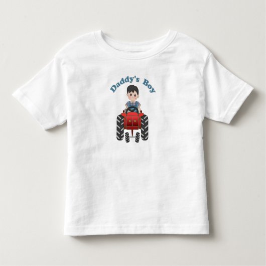 Daddy's Boy Tractor Kleinkind T-shirt (Vorderseite)