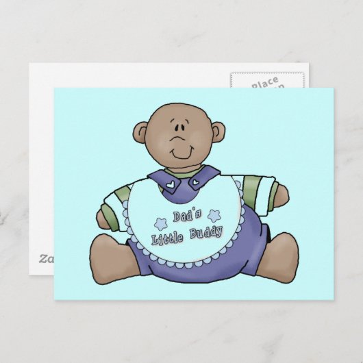 Daddy's Buddy African American Tshirts and Gifts Postkarte (Vorne/Hinten)