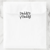 Daddy's Caddy Runder Aufkleber (Tasche)