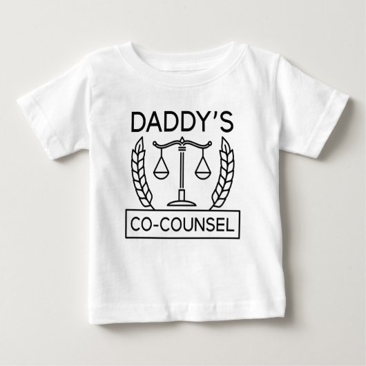 Daddys Co-Counsel Baby T-shirt (Vorderseite)