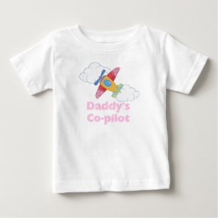 Daddy's Co-Pilot (Mädchen) Baby T-shirt