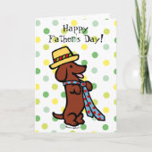Daddys Dackel Cartoon Karte (Vorderseite)