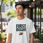 Daddy's First Year Down Football Graphic T-Shirt