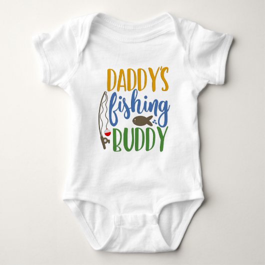 Daddy's Fishing Buddy Baby Strampler (Vorderseite)