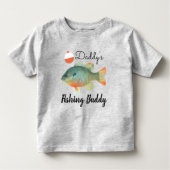 Daddys Fishing Buddy Kleinkind T-shirt (Vorderseite)