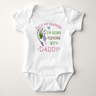 Daddys Fishing Buddy Pack meine Windeln Baby Strampler