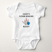 Daddy's Future Bowling Buddy - Niedlicher Bowling Baby Strampler (Vorderseite)