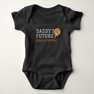 Daddy's Future Doubles Partner Funny Quote Kids Baby Strampler