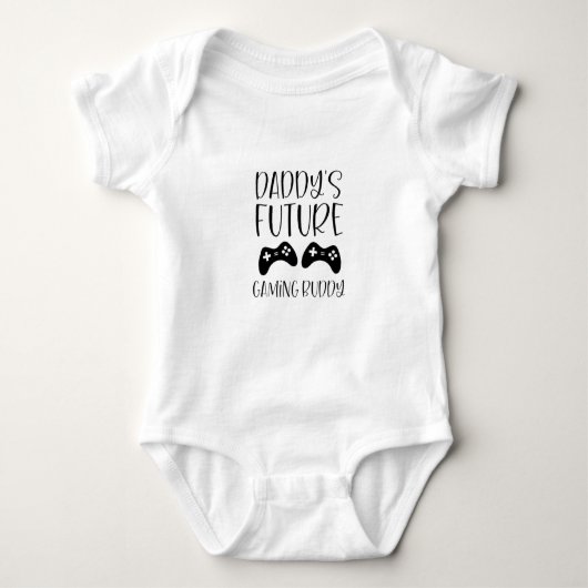 Daddy's Future Gaming Buddy Newborn Bodysuit Baby Strampler (Vorderseite)