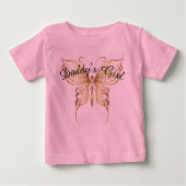 Daddy's Girl Butterfly Baby T-shirt (Vorderseite)