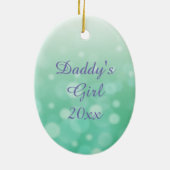 Daddy's Girl Christmas Foto Ornament Keepake (Hinten)