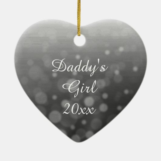 Daddy's Girl Christmas Foto Ornament Keepake (Hinten)