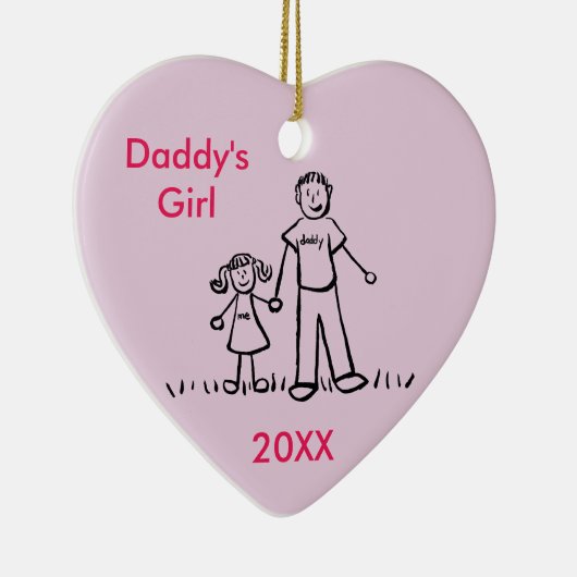 Daddy's Girl Family Character Art Custom Ornament (Rechts)