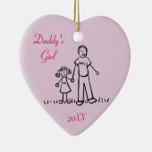 Daddy's Girl Family Character Art Custom Ornament (Rechts)