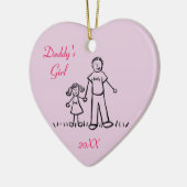 Daddy's Girl Family Character Art Custom Ornament (Links)
