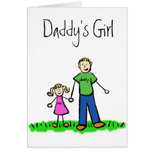 Daddy's Girl Family Character Custom Grußkarte