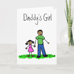 Daddy's Girl Family Character Custom Grußkarte Karte