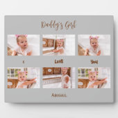 Daddy's Girl I Liebe You Foto Collage Gray Fotoplatte (Vorderseite)