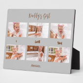 Daddy's Girl I Liebe You Foto Collage Gray Fotoplatte (Seite)