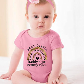Daddy's Girl Mommy's World| Mommy Baby Strampler