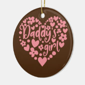 Daddy's Girl Niedlich Pink Heart Daddy and Daughte Keramik Ornament (Links)