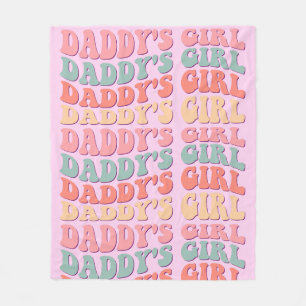 Daddy's Girl Retro Pink Fleecedecke