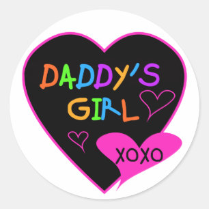 Daddy's Girl T Shirts, Tasse, Kissen, Stationär Runder Aufkleber