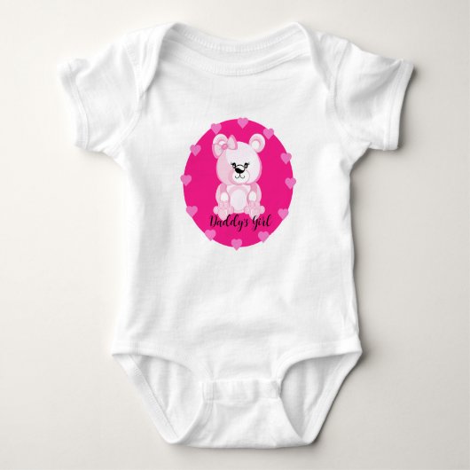 Daddy's Girl Teddy Bear Baby Bodysuit Baby Strampler (Vorderseite)