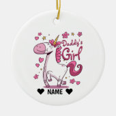 Daddy's Girl Unicorn Keramik Ornament (Vorne)