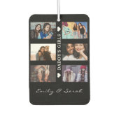 Daddy's Girls Custom 6 Foto Collage & Name Autolufterfrischer (Vorderseite)