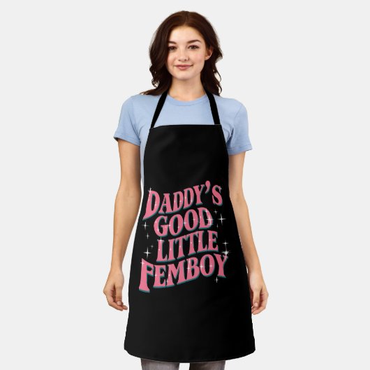 Daddy's Good Little Femboy LGBT Gay Pride Femoby Schürze (Getragen)