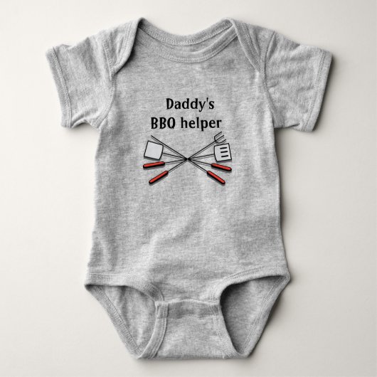 Daddys GRILLEN Helper Baby Strampler (Vorderseite)