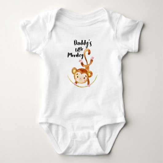 Daddy's Kleine Affen Baby Kleidung, kommt Zuhause Baby Strampler (Vorderseite)