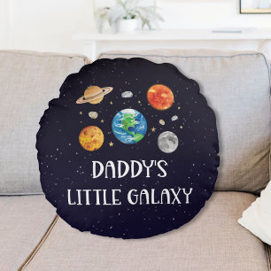 Daddys kleine Galaxie lustiger Zitat Weltraum Kind Rundes Kissen