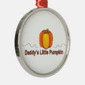 Daddys kleine Kürbisschmuck Silbernes Ornament (Rechts)