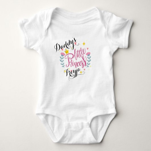 Daddys kleine Prinzessin Baby Strampler (Vorderseite)
