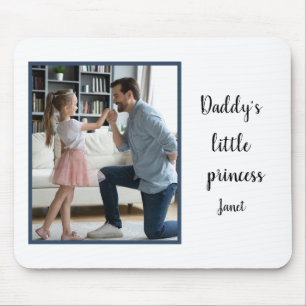 Daddys kleine Prinzessin EDITABLE Custom Foto Mousepad