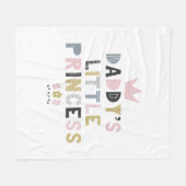 Daddys kleine Prinzessin Fleecedecke (Vorderseite (Horizontal))