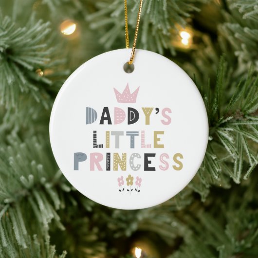 Daddys kleine Prinzessin Keramik Ornament (Baum)
