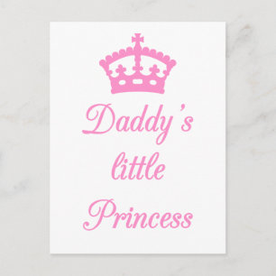 Daddys kleine Prinzessin, Textdesign mit Krone Postkarte