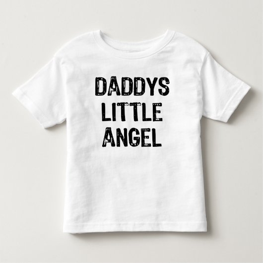 Daddys kleiner Angel-Back Text mit Rücken Flügeln Kleinkind T-shirt (Vorderseite)
