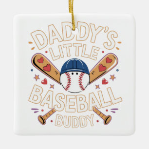 Daddys kleiner Baseball-Kumpel Grafik Keramikornament